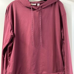Zella hoodie and pants, burgundy, medium